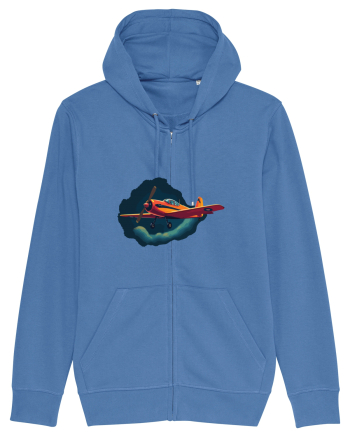 Vintage Wings - Airplane in storm - Dark Sky BLTP8-02 Bright Blue