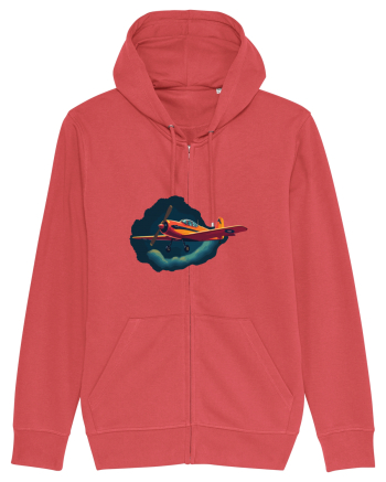 Vintage Wings - Airplane in storm - Dark Sky BLTP8-02 Carmine Red
