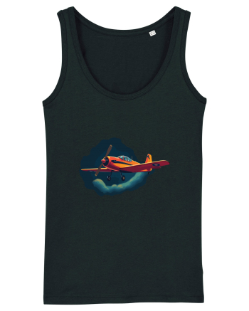 Vintage Wings - Airplane in storm - Dark Sky BLTP8-02 Black