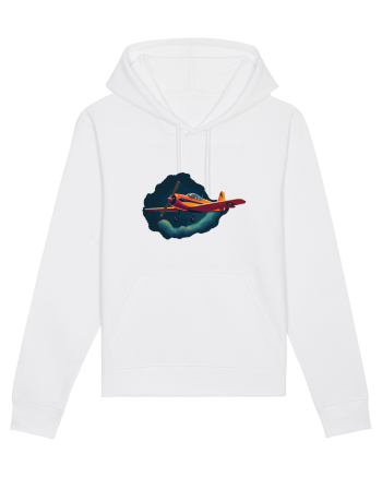 Vintage Wings - Airplane in storm - Dark Sky BLTP8-02 White