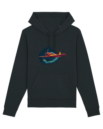 Vintage Wings - Airplane in storm - Dark Sky BLTP8-02 Black