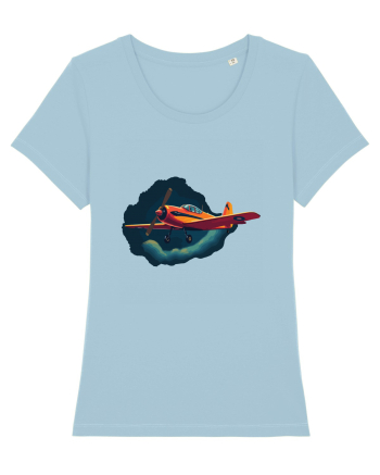 Vintage Wings - Airplane in storm - Dark Sky BLTP8-02 Sky Blue