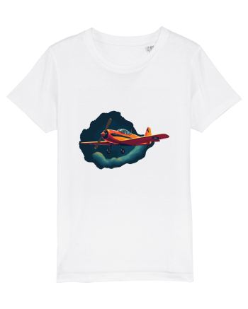 Vintage Wings - Airplane in storm - Dark Sky BLTP8-02 White