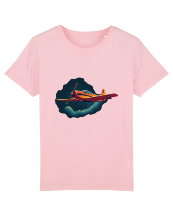 Vintage Wings - Airplane in storm - Dark Sky BLTP8-02 Cotton Pink