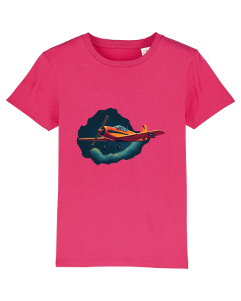 Vintage Wings - Airplane in storm - Dark Sky BLTP8-02 Raspberry