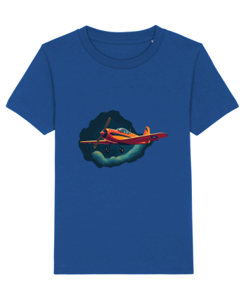 Vintage Wings - Airplane in storm - Dark Sky BLTP8-02 Majorelle Blue