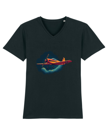 Vintage Wings - Airplane in storm - Dark Sky BLTP8-02 Black