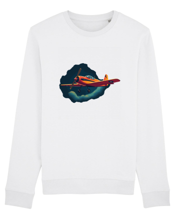 Vintage Wings - Airplane in storm - Dark Sky BLTP8-02 White