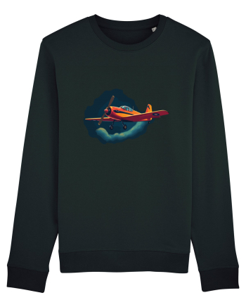 Vintage Wings - Airplane in storm - Dark Sky BLTP8-02 Black