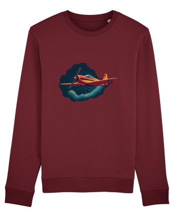 Vintage Wings - Airplane in storm - Dark Sky BLTP8-02 Burgundy