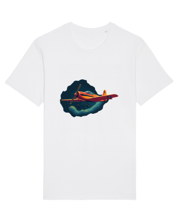 Vintage Wings - Airplane in storm - Dark Sky BLTP8-02 White