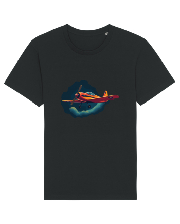 Vintage Wings - Airplane in storm - Dark Sky BLTP8-02 Black