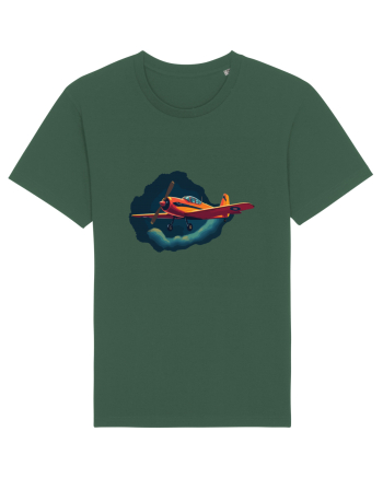 Vintage Wings - Airplane in storm - Dark Sky BLTP8-02 Bottle Green