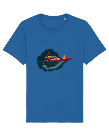 Vintage Wings - Airplane in storm - Dark Sky BLTP8-02 Royal Blue