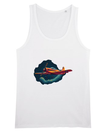 Vintage Wings - Airplane in storm - Dark Sky BLTP8-02 White