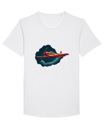 Vintage Wings - Airplane in storm - Dark Sky BLTP8-02 White