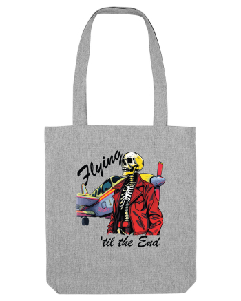 Vintage Wings - Flying 'til the end - black BLTP1-02 Heather Grey