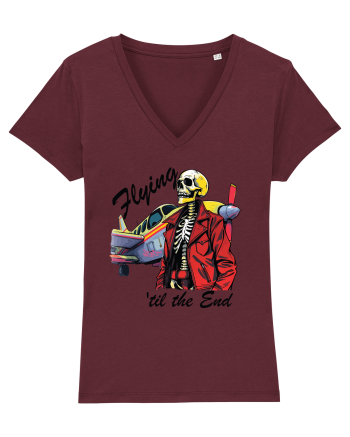 Vintage Wings - Flying 'til the end - black BLTP1-02 Burgundy
