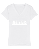 Never Stress Tricou mânecă scurtă guler V Damă Evoker