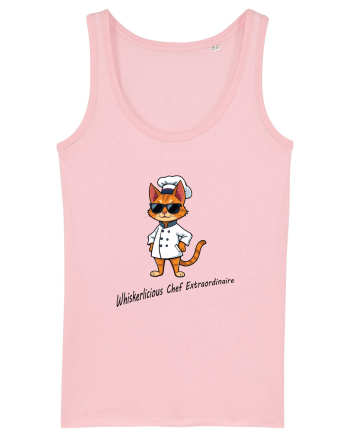 Stylish chef cat, culinary cool Cotton Pink