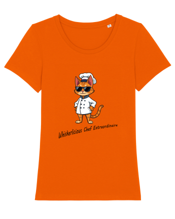 Stylish chef cat, culinary cool Bright Orange
