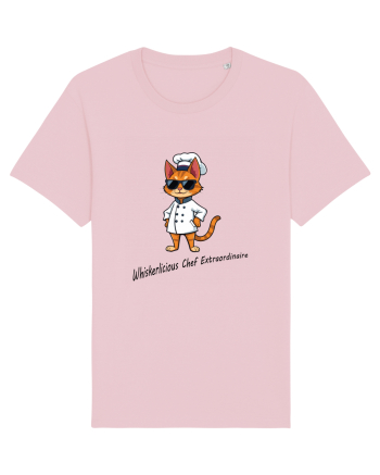 Stylish chef cat, culinary cool Cotton Pink