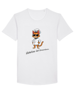 Stylish chef cat, culinary cool Tricou mânecă scurtă guler larg Bărbat Skater