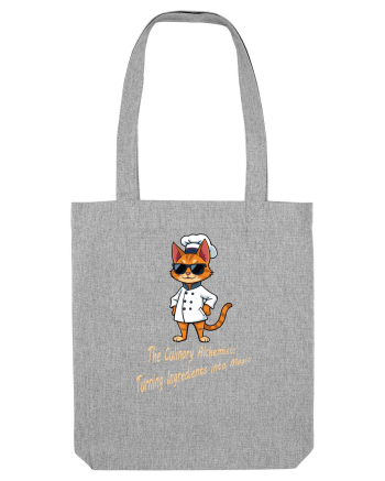Stylish chef cat, culinary cool Heather Grey