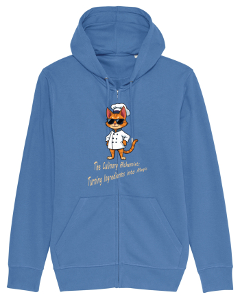 Stylish chef cat, culinary cool Bright Blue