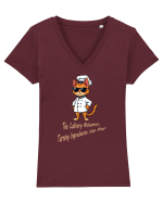 Stylish chef cat, culinary cool Tricou mânecă scurtă guler V Damă Evoker