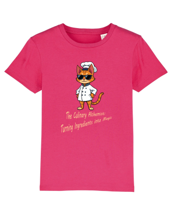 Stylish chef cat, culinary cool Raspberry