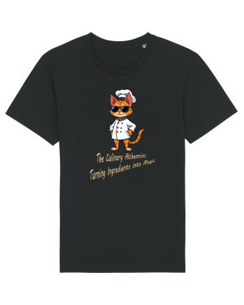 Stylish chef cat, culinary cool Black