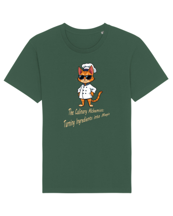 Stylish chef cat, culinary cool Bottle Green