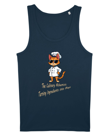 Stylish chef cat, culinary cool Navy