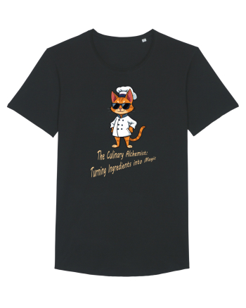 Stylish chef cat, culinary cool Black