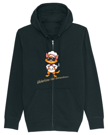 Stylish chef cat, culinary cool Black