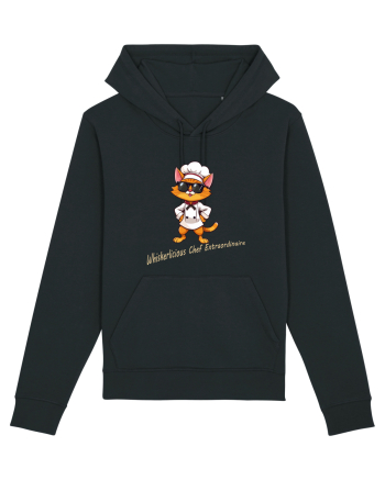 Stylish chef cat, culinary cool Black