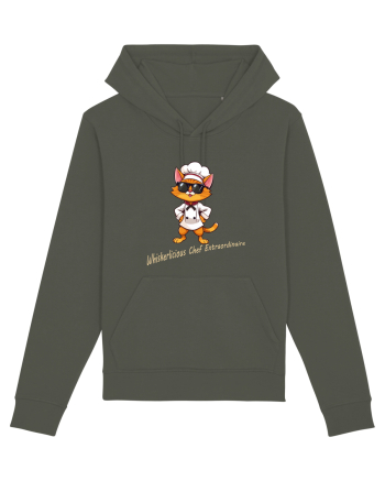 Stylish chef cat, culinary cool Khaki