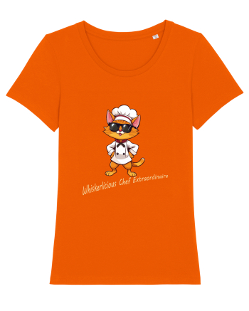 Stylish chef cat, culinary cool Bright Orange