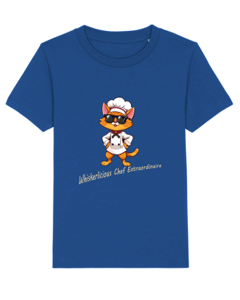 Stylish chef cat, culinary cool Majorelle Blue