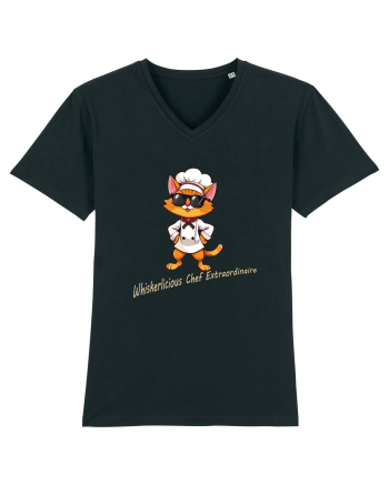 Stylish chef cat, culinary cool Black