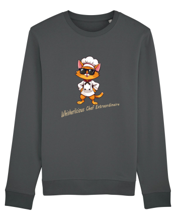 Stylish chef cat, culinary cool Anthracite