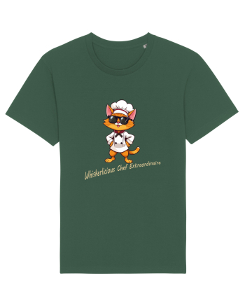 Stylish chef cat, culinary cool Bottle Green