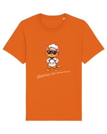 Stylish chef cat, culinary cool Bright Orange