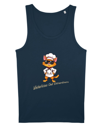 Stylish chef cat, culinary cool Navy