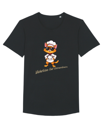 Stylish chef cat, culinary cool Black
