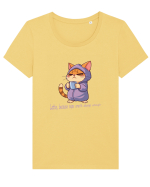 Latte, because naps aren't always enough Tricou mânecă scurtă guler larg fitted Damă Expresser