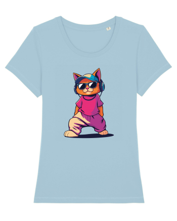 Cool cat  Sky Blue