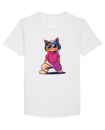 Cool cat  Tricou mânecă scurtă guler larg Bărbat Skater