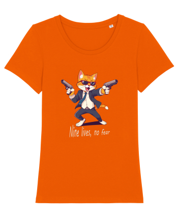 Meowfia cat vibes Bright Orange